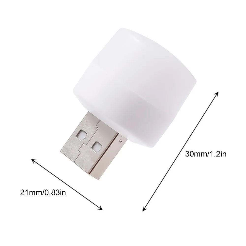 5 kosov USB LED svetilk – 5V 1W, super svetle, varne za oči, za branje, računalnik, mobilno polnjenje, nočna svetloba za dom