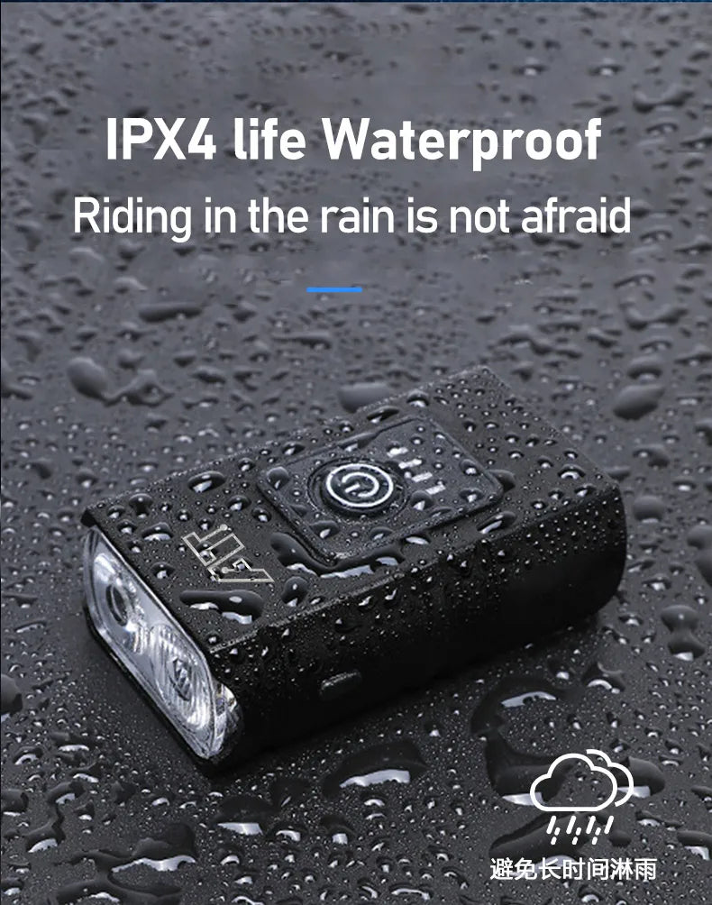 LED prednja kolesarska luč – Type-C polnilna, za gorska in cestna kolesa, enostavna namestitev