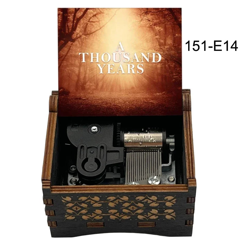 Ročno izdelana lesena glasbena škatlica “A Thousand Years” – omejena izdaja, popolno idealno darilo za ljubljeno osebo