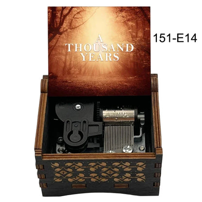 Ročno izdelana lesena glasbena škatlica “A Thousand Years” – omejena izdaja, popolno idealno darilo za ljubljeno osebo
