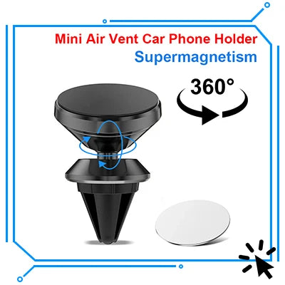 360° magnetni avto nosilec za telefon – univerzalno stojalo za iPhone, Samsung, Xiaomi, Huawei in druge