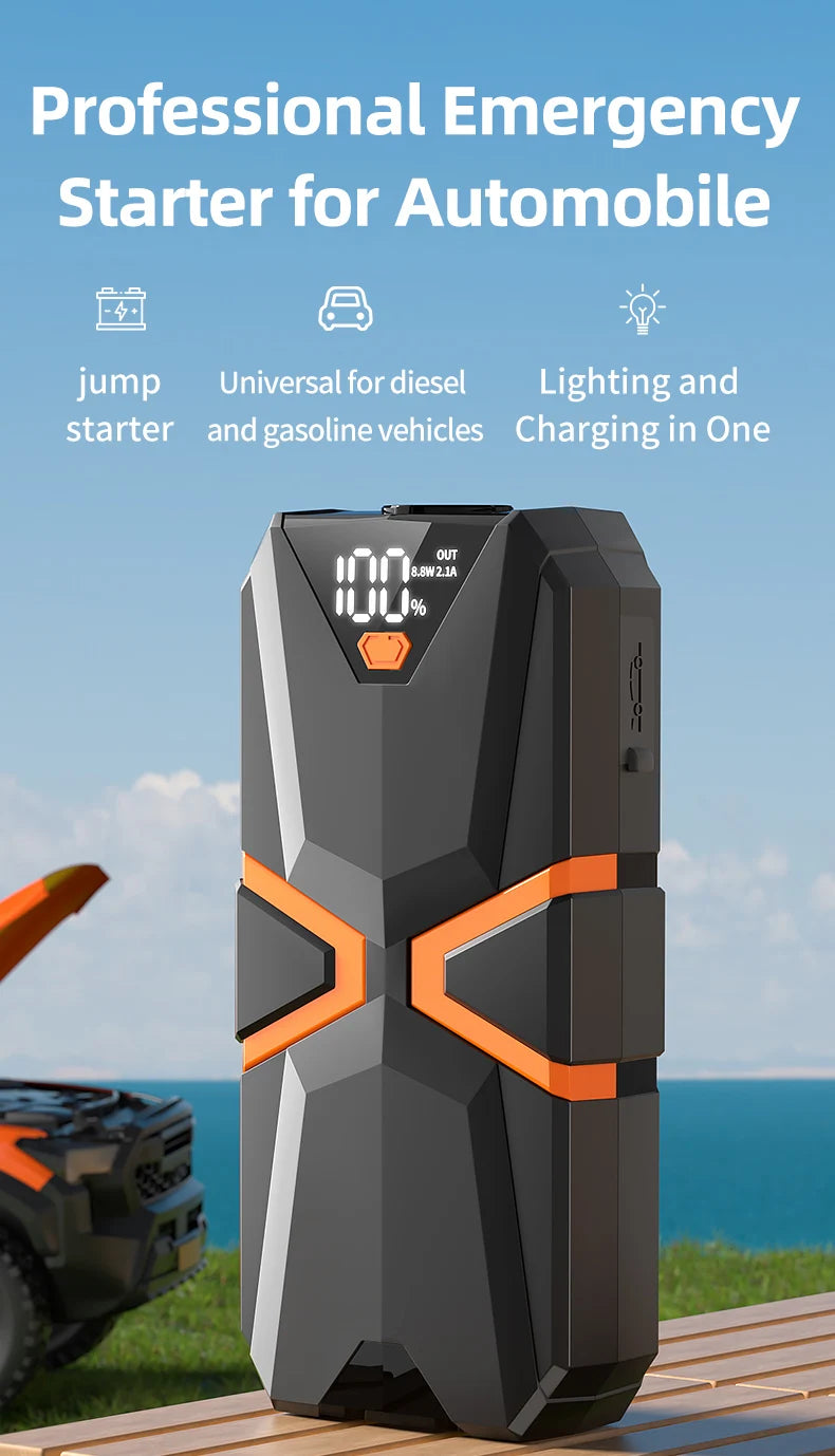 Xiaomi 10000mAh prenosni avtomobilski starter – power bank in emergency booster 12V, univerzalen za bencin in dizel