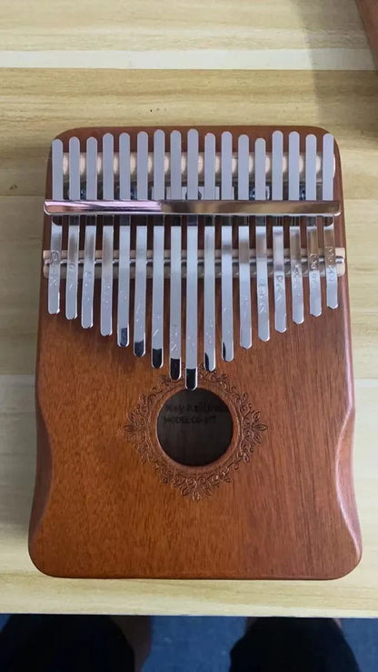 Ročno izdelana 17-tipkasta Kalimba – prstni klavir iz mahagonija, unikatna in omejena izdaja, popolno glasbeno darilo