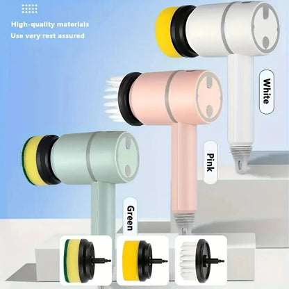 Električna čistilna krtača 3-v-1 – brezžična rotacijska krtača za kuhinjo, kopalnico in dom