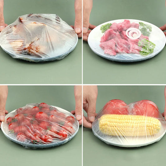 Večkratna pokrivka za živila z elastičnim robom – plastična zaščita za sklede, sadje in posode, kuhinjski organizator