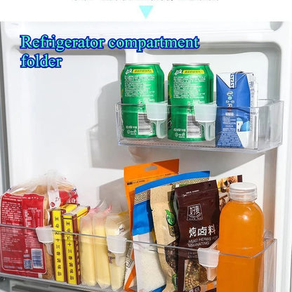 Eleganten razdelilnik za hladilnik – organizator kuhinjskih polic za steklenice, pločevinke in prostor v hladilniku