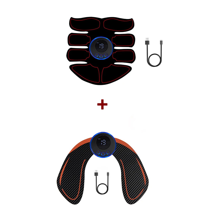 EMS stimulator mišic – USB polnljiv za trebušne mišice (6-pack/8-pack) in boke/ zadnjico, pulzna masaža za toniranje in kurjenje maščob