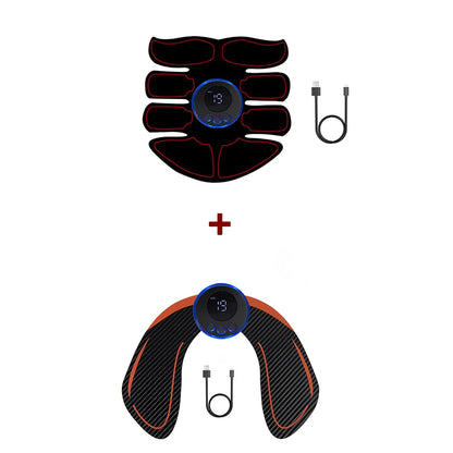 EMS stimulator mišic – USB polnljiv za trebušne mišice (6-pack/8-pack) in boke/ zadnjico, pulzna masaža za toniranje in kurjenje maščob