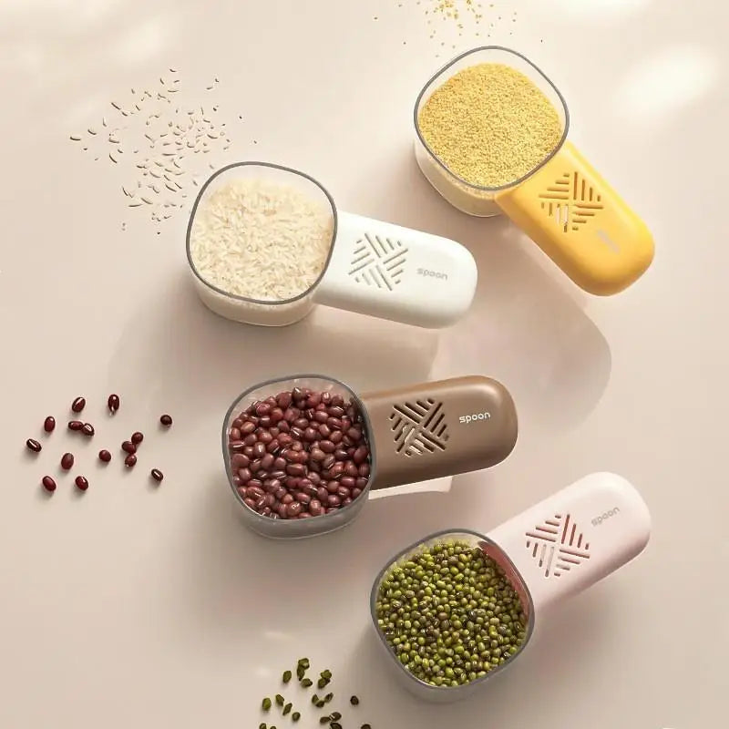 Kuhinjska zajemalka za riž – večnamenska merilna žlica z lestvico, odpornost proti vlagi in škodljivcem