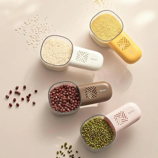 Kuhinjska zajemalka za riž – večnamenska merilna žlica z lestvico, odpornost proti vlagi in škodljivcem