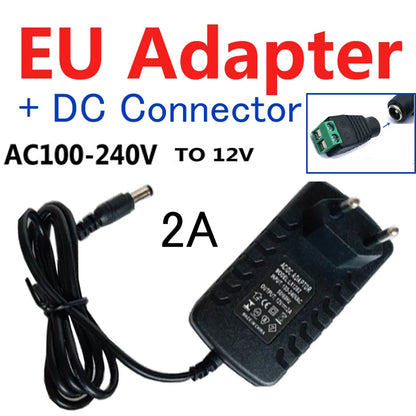 LED svetlobni trak 12V – fleksibilen RGB trak z daljincem in adapterjem | Vodoodporen barvni trak za dekoracijo doma (1–5 m)