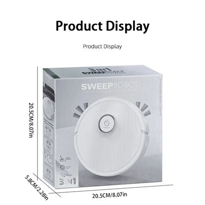 Beli pametni 3-v-1 robotski sesalnik – sesanje, pometanje in pomivanje z močjo 6000Pa