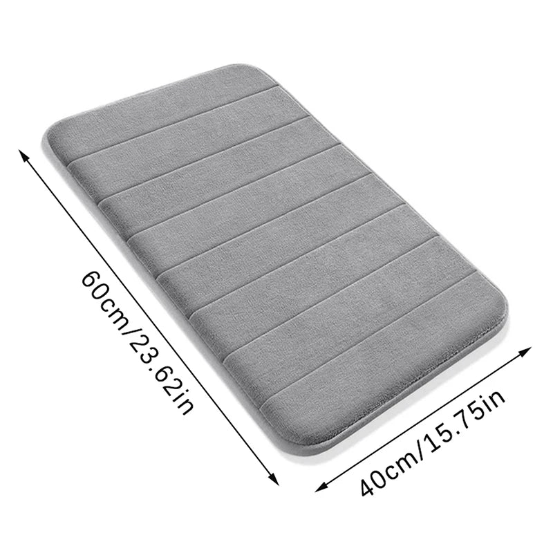 Protizdrsna kopalniška preproga 60x40 cm – hitro vpijanje vode, mehka in udobna