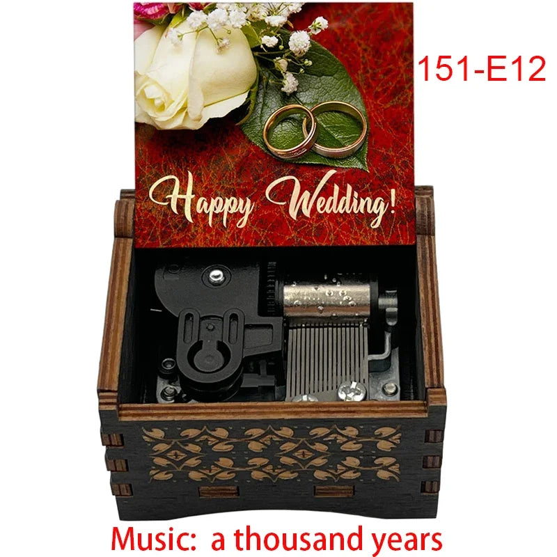 Ročno izdelana lesena glasbena škatlica “A Thousand Years” – omejena izdaja, popolno idealno darilo za ljubljeno osebo