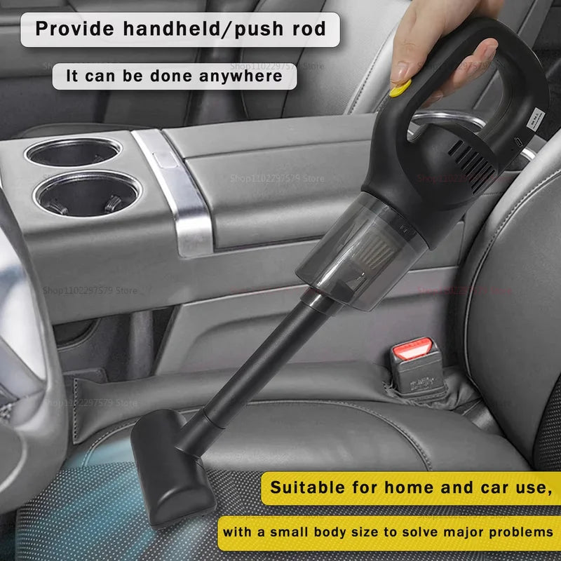 Brezžični ročni sesalnik za avto in dom – 120W močno sesanje, 50000Pa moč, 2000mAh baterija