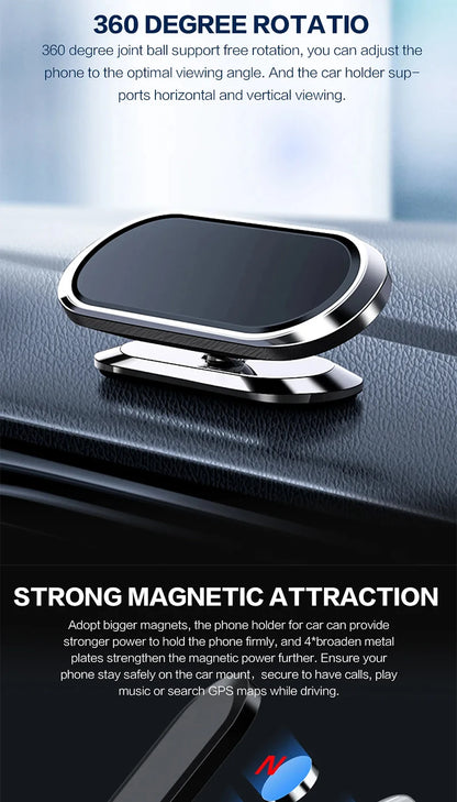 360° magnetni avto nosilec za telefon – univerzalno stojalo za iPhone, Samsung, Xiaomi, Huawei in druge