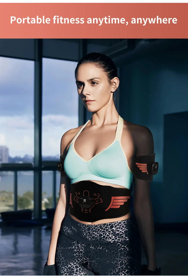 EMS stimulator mišic – trener trebuha, rok in nog za vadbo, izgubo teže in oblikovanje telesa doma