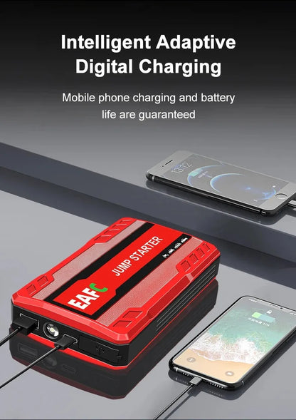 Prenosni avtomobilski starter EAFC 2000A – 20000mAh power bank in booster 12V, univerzalen za bencin in dizel