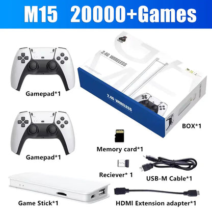 Igralna Konzola z 30.000+ iger, 2 brezžična igralna ploščka, Retro 4K - 128GB