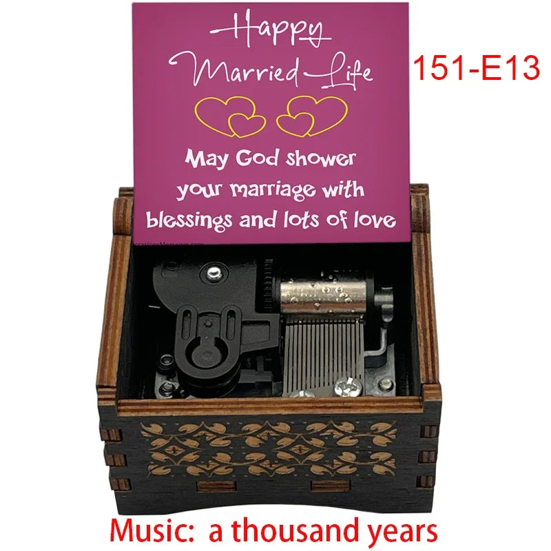 Ročno izdelana lesena glasbena škatlica “A Thousand Years” – omejena izdaja, popolno idealno darilo za ljubljeno osebo