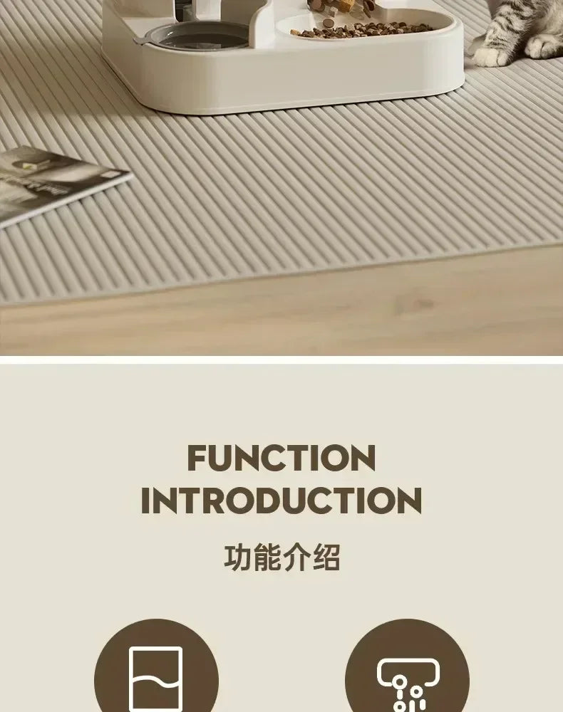 Samodejna Posoda za Hrano in Vodo za Pse in Mačke – Velik Prostorninski Dozirnik za Hrano z Vodnjakom