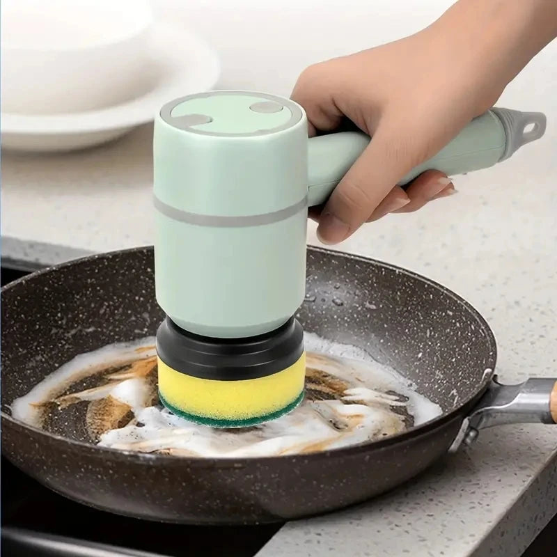 Električna čistilna krtača 3-v-1 – brezžična rotacijska krtača za kuhinjo, kopalnico in dom