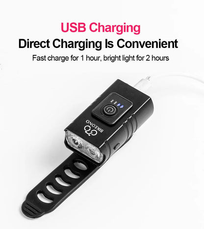 T6 LED prednja in zadnja kolesarska luč – USB polnilna, 1000LM, za gorska, cestna kolesa in skuterje