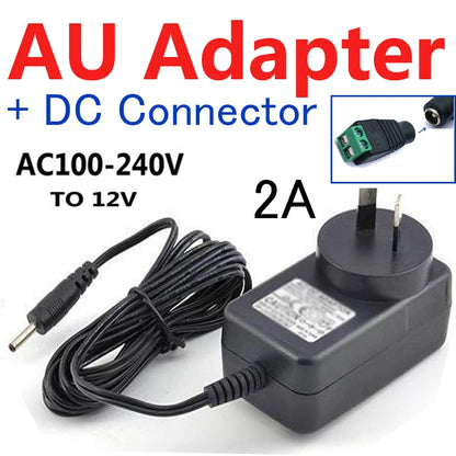 LED svetlobni trak 12V – fleksibilen RGB trak z daljincem in adapterjem | Vodoodporen barvni trak za dekoracijo doma (1–5 m)