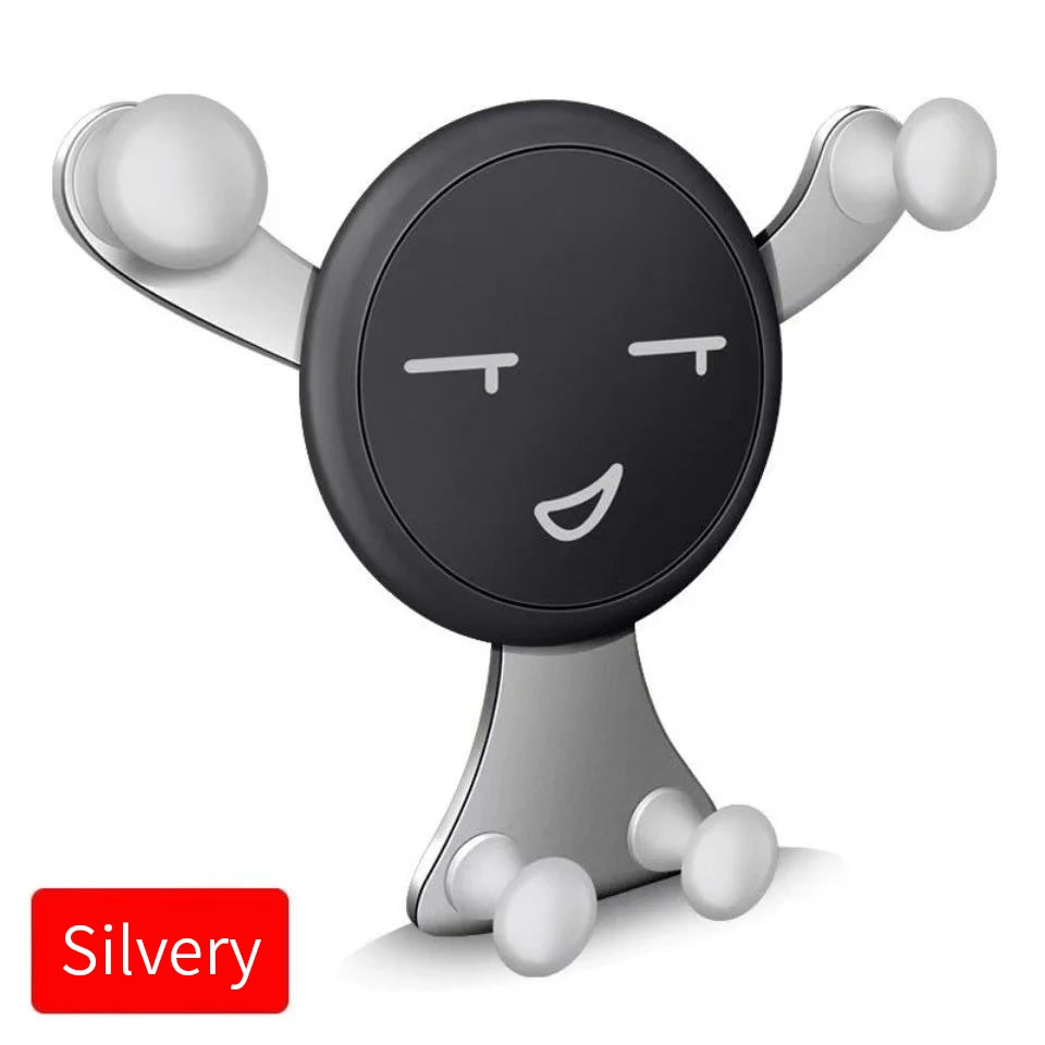 Gravity avto nosilec za telefon – stojalo za zračni prezračevalnik z nasmeškom, univerzalno za iPhone, Samsung, Xiaomi