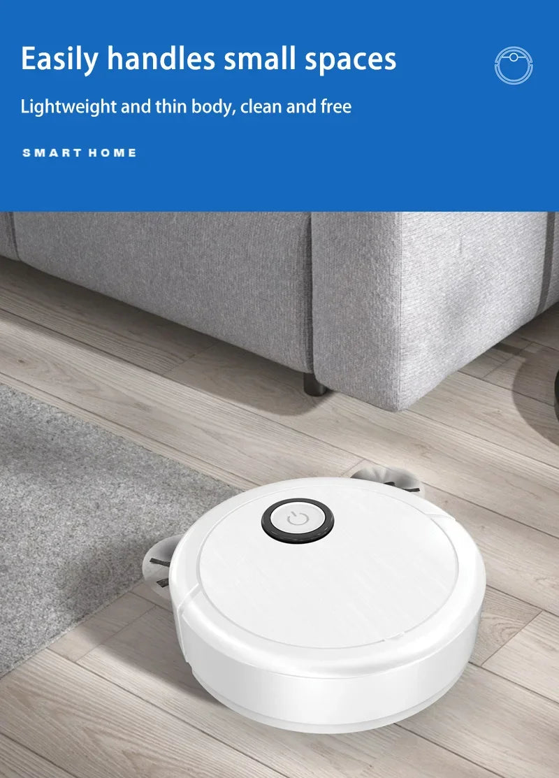 Beli pametni 3-v-1 robotski sesalnik – sesanje, pometanje in pomivanje z močjo 6000Pa