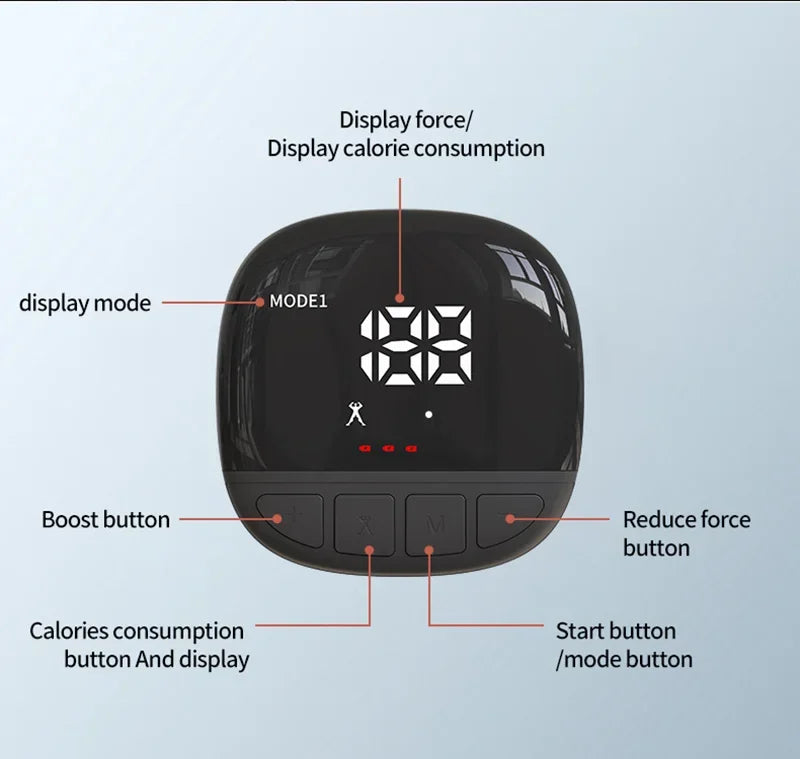 EMS stimulator mišic – trener trebuha, rok in nog za vadbo, izgubo teže in oblikovanje telesa doma
