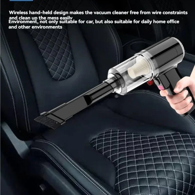 Prenosni brezžični sesalnik 12000Pa za avto in dom | Kompakten mini ročni sesalnik s HEPA filtrom