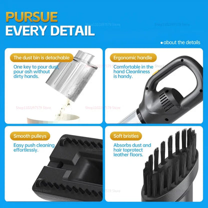Brezžični ročni sesalnik za avto in dom – 120W močno sesanje, 50000Pa moč, 2000mAh baterija