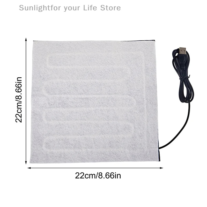 USB ogrevalni pad – 5V ogrevan karbon vlakneni vložek za jakne, mehke blazine in zimske obleke, za toploto in lajšanje bolečin v trebuhu