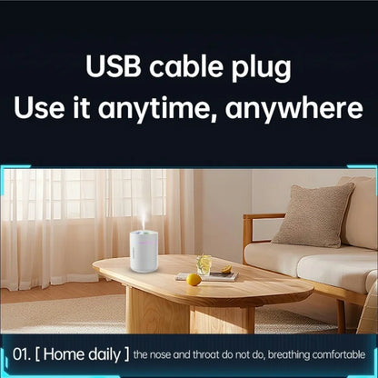 Učinkovit in zmogljiv vlažilnik zraka 180 ml – aroma difuzor z eteričnimi olji in barvnimi LED lučkami za dom, avto ali spalnico