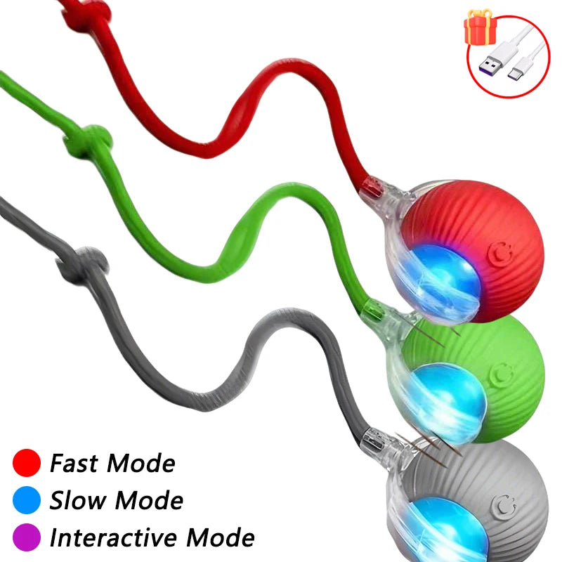 Električna Mačja Žogica – Samodejno Valjanje z Interaktivnim Ptičkom, Pametna in Polnilna