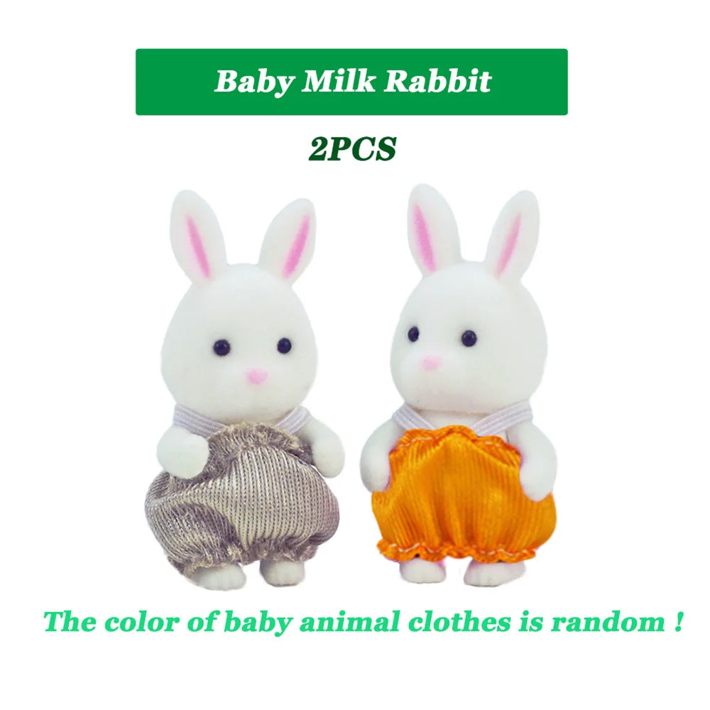 Zajček lutka 1/12 – mikro lutkovna hiška, jelenček, ovčka, slon, veverica – kuhinjski set, mini pohištvo