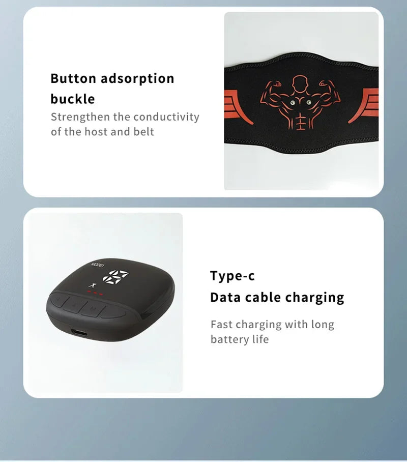 EMS stimulator mišic – trener trebuha, rok in nog za vadbo, izgubo teže in oblikovanje telesa doma