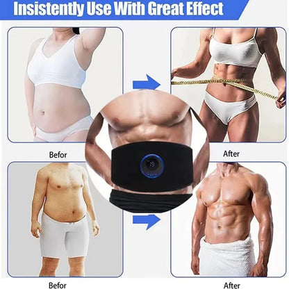 Nov EMS stimulator mišic – USB električni pas za trebušne mišice, vibracijska masaža pasu in trebuha za izgubo teže in toniranje telesa