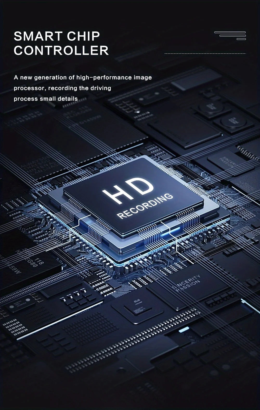 Avto kamera z nočnim IR vidom, zanko snemanja in 2" IPS zaslonom – 1080P, 3 kamere, DVR snemalnik