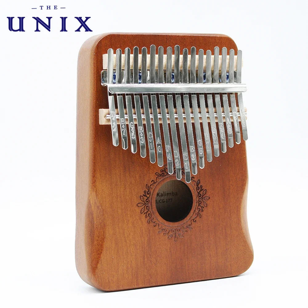 Ročno izdelana 17-tipkasta Kalimba – prstni klavir iz mahagonija, unikatna in omejena izdaja, popolno glasbeno darilo
