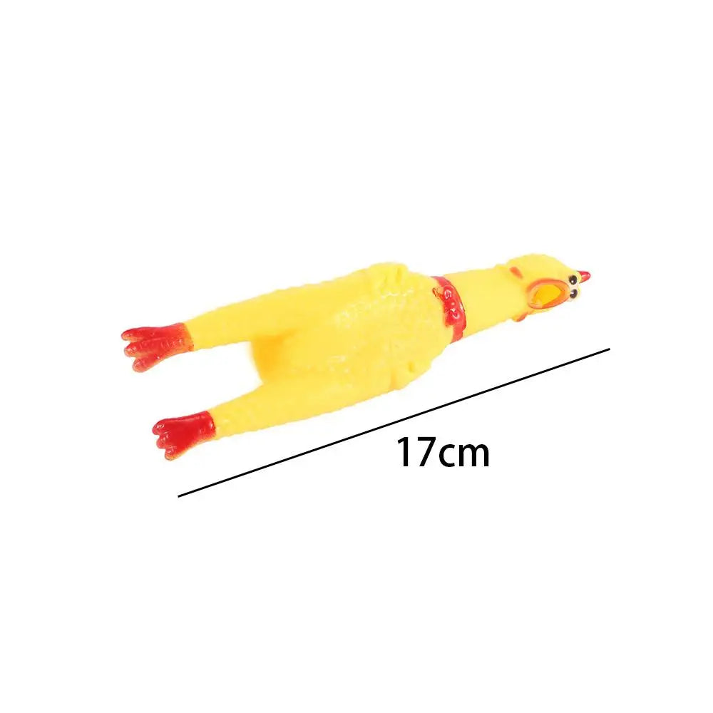 Zabavna Gumijasta Igračka za Pse – Piščalka v Obliki Piščanca, Igračka za Žvečenje