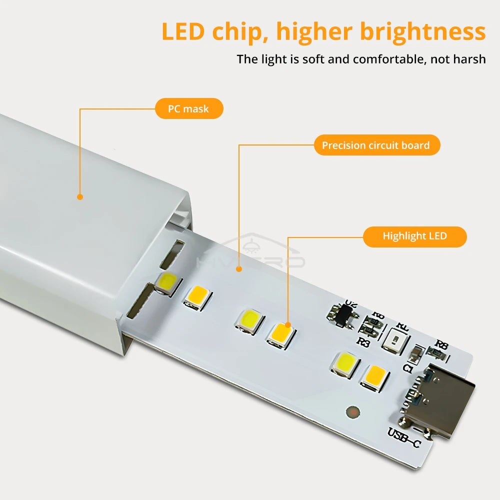 Polnilna LED svetilka z gibanjem – nočna svetloba z indukcijo, prenosna, brezžična, magnetna za omare, kuhinjo, posteljo ali sobo