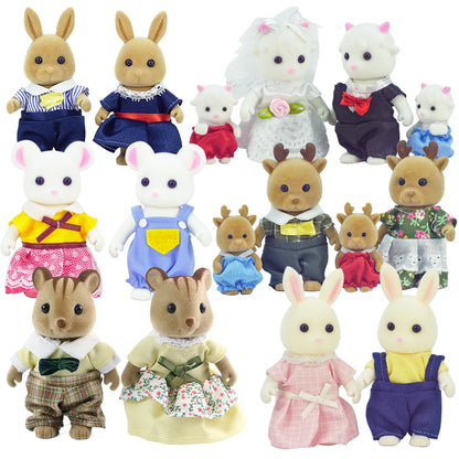 Zajček lutka 1/12 – mikro lutkovna hiška, jelenček, ovčka, slon, veverica – kuhinjski set, mini pohištvo