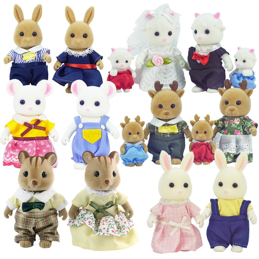 Zajček lutka 1/12 – mikro lutkovna hiška, jelenček, ovčka, slon, veverica – kuhinjski set, mini pohištvo