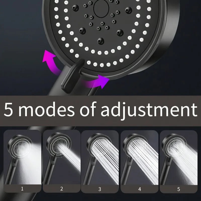 Ročni tuš s 5 načini pršenja – visok pritisk, varčna poraba vode, enostavna montaža