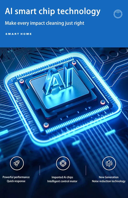 Beli pametni 3-v-1 robotski sesalnik – sesanje, pometanje in pomivanje z močjo 6000Pa