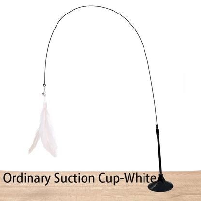 Interaktivna Mačja Igračka z Samostoječim Palčkom – Pero in Zvonec za Mačke, Zabavna Palica za Igranje