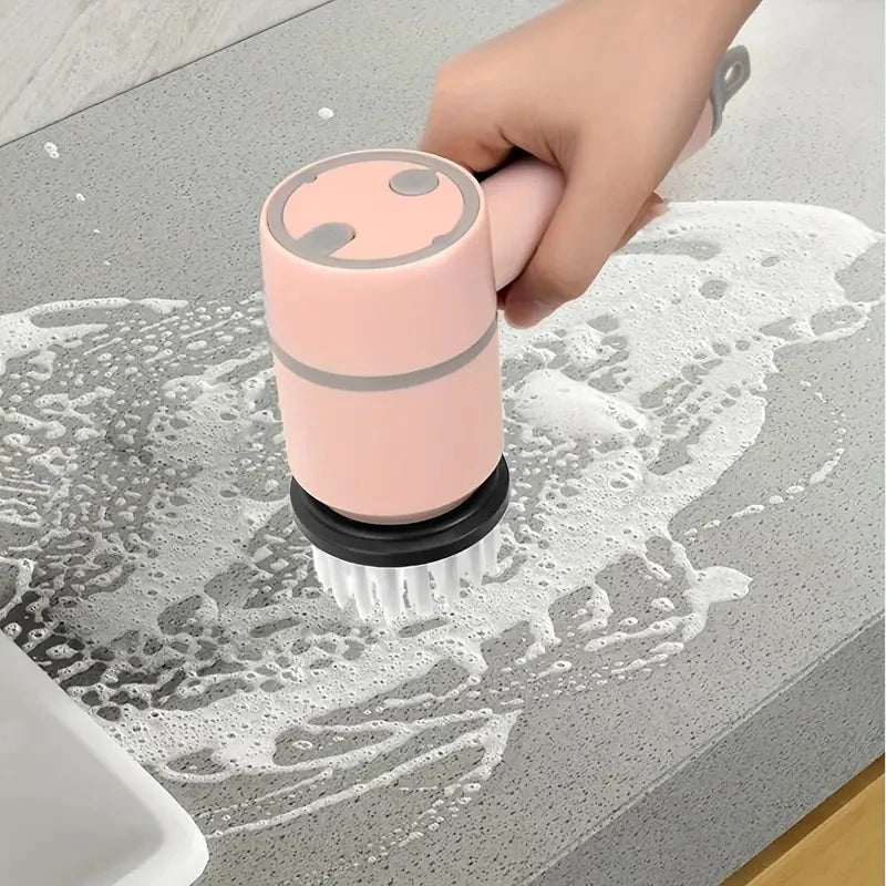 Električna čistilna krtača 3-v-1 – brezžična rotacijska krtača za kuhinjo, kopalnico in dom