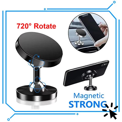 360° magnetni avto nosilec za telefon – univerzalno stojalo za iPhone, Samsung, Xiaomi, Huawei in druge